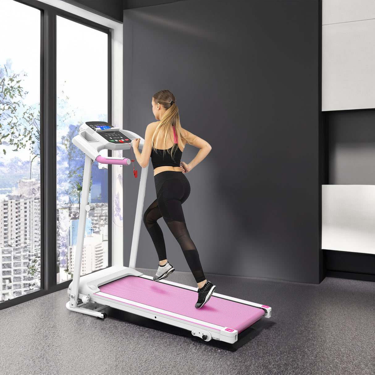 Foldable Treadmill for Home Gym with LED Display