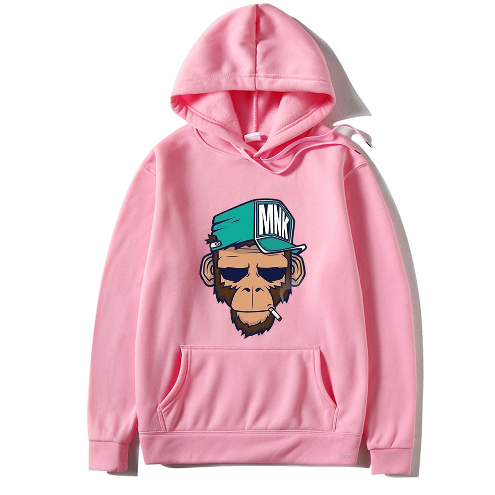 Smoking Monkey Printed Hoodie