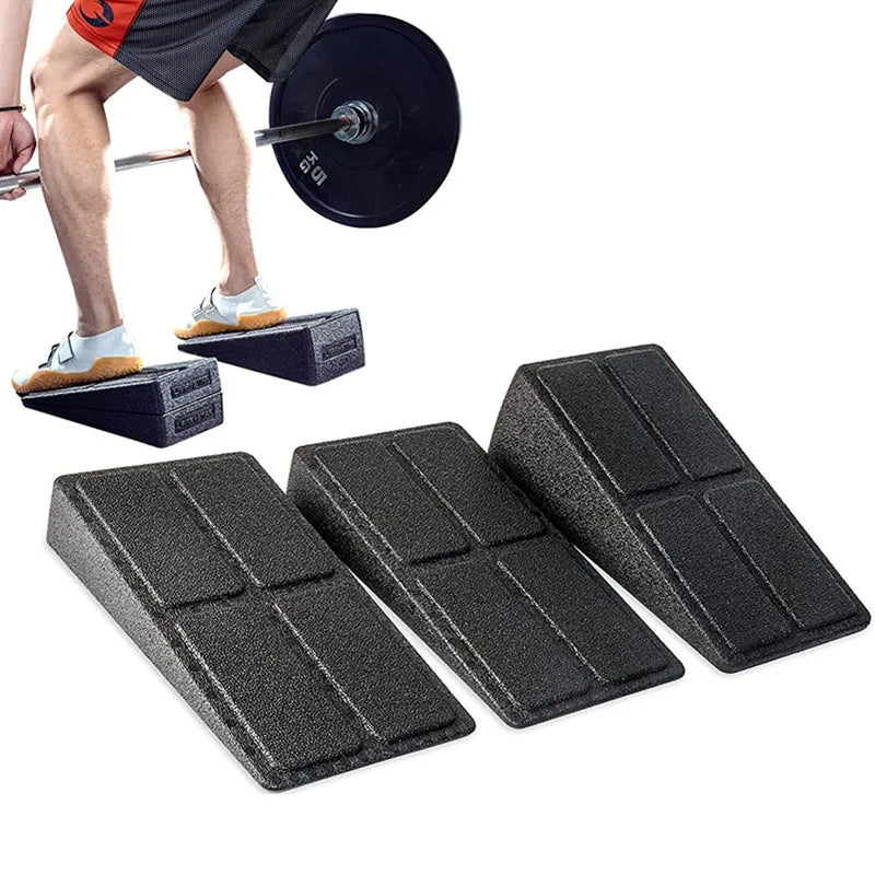 Yoga Bricks Set with Squat Wedge Blocks and Slant Board - 3 Piece Set for Gym and Yoga Fitness