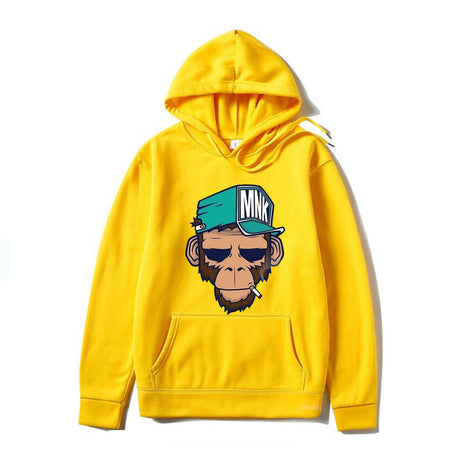 Smoking Monkey Printed Hoodie