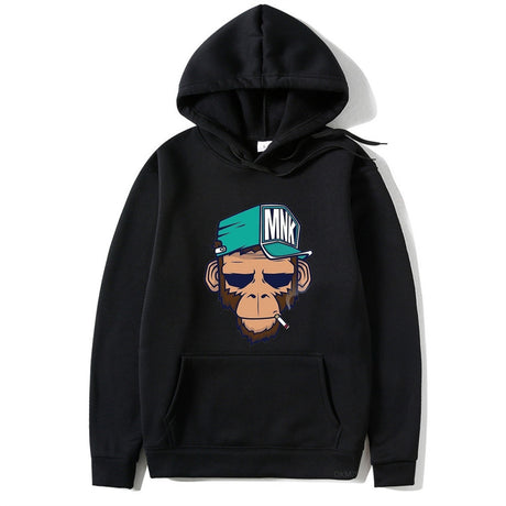 Smoking Monkey Printed Hoodie