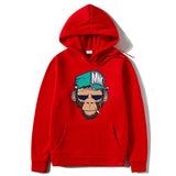 Smoking Monkey Printed Hoodie