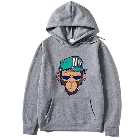 Smoking Monkey Printed Hoodie