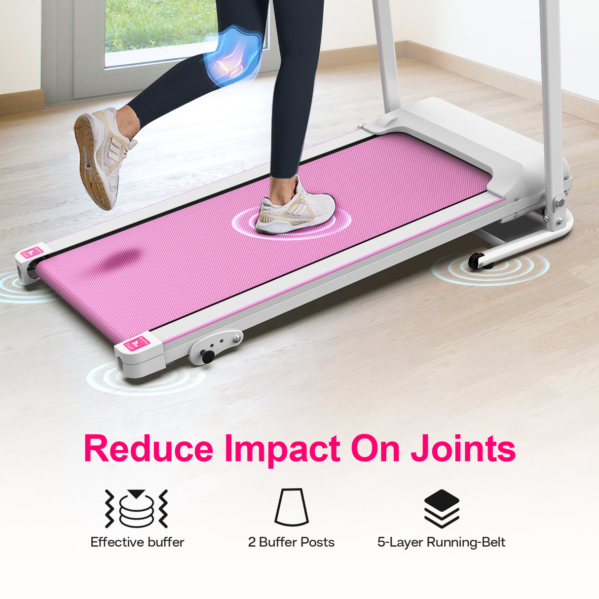 Foldable Treadmill for Home Gym with LED Display