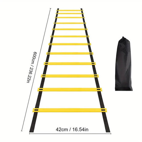 Speed Agility Ladder for Sports Training and Flexibility - Nylon Straps, Football Equipment