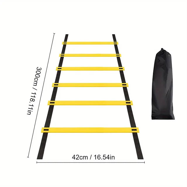 Speed Agility Ladder for Sports Training and Flexibility - Nylon Straps, Football Equipment