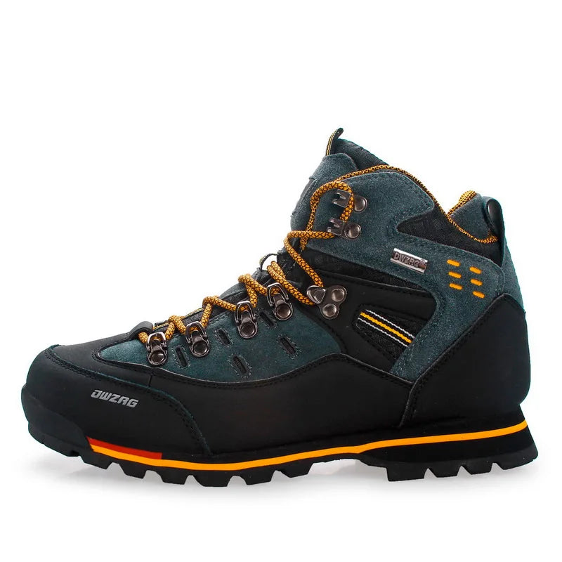 Men Hiking Shoes Waterproof Leather Shoes Climbing & Fishing Boots New Outdoor Sports Trainers High Top Winter Trekking Sneakers