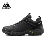 HIKEUP Latest Men Hiking Shoe Mesh Breathable Non-slip Outdoor Sneakers Rock Climbing Trekking Hunting Boots Men Suede Leather