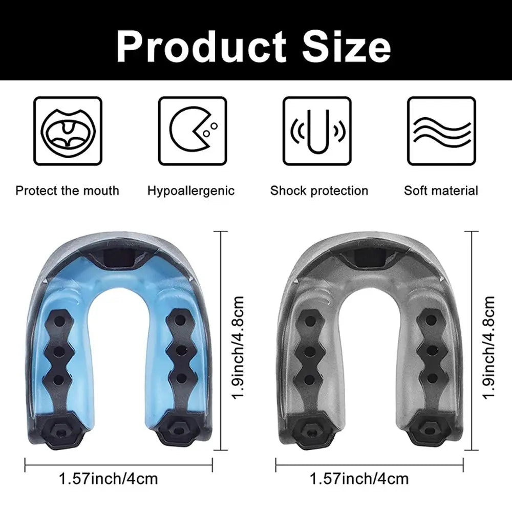 Mouth guards Football Mouthguard with Lip Protection Mouth Guard with Strap Mouth Protector Basketball Karate Rugby Boxing Accessories