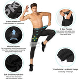 3/4 Compression Pants Quick Drying Gym Workout Leggings Basketball Running Athletic Sports Training Base Layer Bottoms