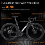 Ships from US KOOTU R08-R7000 22-Speed Full Carbon Fiber Road Bike with SHIMAN0 105 Hydraulic Brakes Adult Bike Racing 700C