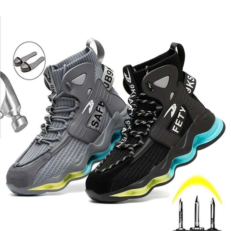 Men Work Safety Shoes Anti-puncture Working Sneakers Male Indestructible Work Shoes Steel Toe Lightweight Men Shoes Safety Boots