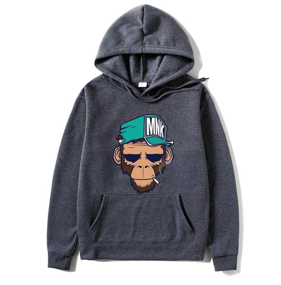 Smoking Monkey Printed Hoodie